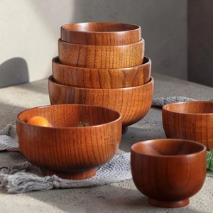 Tazón de Ensalada de Madera de Diseño Único con Gran Capacidad, Tazón de Cocina Reutilizable y Seguro para Alimentos, para el Hogar, Restaurantes y Servicios de Catering, en Venta - Product Image 1