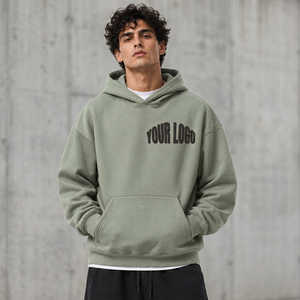 Heavyweight Cotton <b>Hoodie</b> Custom for Men Oversized Thick Streetwear Fit Casual Urban Fashion Apparel - Product Image 3