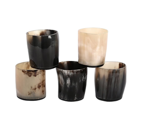 Buffalo Cow Horn Shot Glass 100 % Natural Horn Viking Horn Glass for Hotel Home and Restaurant Kitchen and Table Use - Product Image 3
