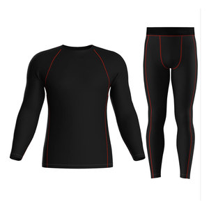 Camiseta Deportiva de Compresión de Manga Larga para Hombre, Cuello Redondo, Secado Rápido, Color Sólido, Ecológica, con Logotipo Estampado en la Parte Delantera - Product Image 5