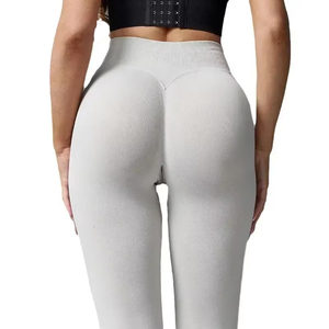 Custom Logo Nylon Fitness Gym Yoga Pants Active Wear <b>Pocket</b> Breathable High Waist Scrunch Butt Yoga <b>Leggings</b> for Women - Product Image 4