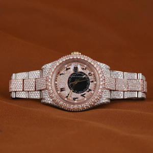 Reloj de Hombre de Diseño de Alta Calidad en Dos Tonos con Diamantes Cultivados en Laboratorio VVS en Plata de Ley 925 - Product Image 1