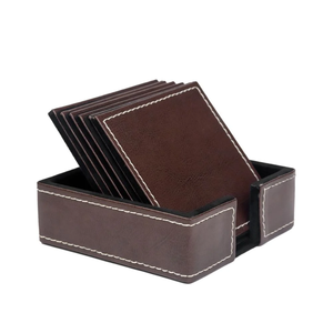 Juego de posavasos redondos de cuero y corcho de 6 mm de grosor, modernos, antideslizantes, para mesa de comedor, clásicos. - Product Image 3