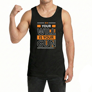 เสื้อกล้ามผู้ชายพรีเมียมลายกราฟิกแบบซับลิเมชั่น เสื้อผ้าลำลองสไตล์สตรีทแวร์ ทรงเข้ารูป ไม่มีแขน รับผลิตเสื้อกล้ามแบบสั่งทำพร้อมป้ายยี่ห้อส่วนตัว - Product Image 5