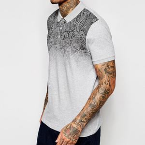 Men's Printed <b>Polo</b> <b>Shirt</b> Short Sleeve Knitted Cotton Blend <b>Vintage</b> Pattern Contrast Collar Casual Wear - Product Image 3
