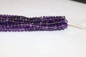 Cuentas facetadas de amatista africana de 8 mm, 10 pulgadas, perforadas en el centro, con orificio de 0,40 mm, para joyería, collares, pulseras y pendientes. - Product Image 2