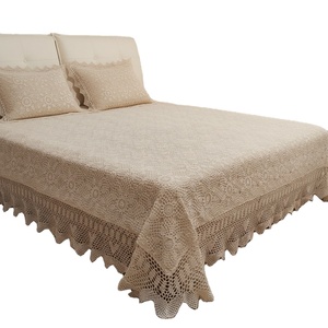 <span class=keywords><strong>Couvre</strong></span>-<span class=keywords><strong>lit</strong></span> en crochet fait main, écologique, toutes saisons, grande taille, extra large, motif géométrique, style simple, literie - Product Image 1