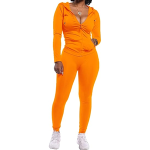 Conjunto de Sudadera con Capucha y Pantalones Deportivos para Niña, Diseño Nuevo, Logotipo Personalizado, Conjunto Deportivo a la Moda, con Cierre y Cordón Ajustable - Product Image 6