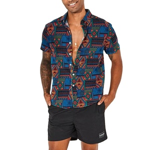 Premium Quality Men's Short Sleeve Polyester/Cotton Breathable Quick Dry Eco-Friendly Printed <b>Shirt</b> Fashionable Clothing Summer - Product Image 4