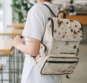 Available In Various Colors Sizes Leather Hair On <b>Backpack</b> Bags Zip-up Highly Demanded anti-shrink Real Hair On <b>Backpack</b> Bags - Product Image 5