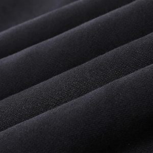 Sudadera con Capucha Negra Regular de Manga Larga, Color Sólido, Informal, de Felpa Tejida, para Mujer, para Otoño e Invierno - Product Image 4