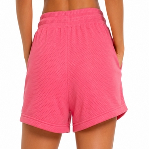 <b>Women</b> Mesh <b>Shorts</b> Lightweight Casual Drawcord Style <b>Elastic</b> Drawcord <b>Waist</b> Relaxed Comfort Fit Lightweight Summer Style <b>Shorts</b> - Product Image 2