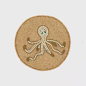 Rustic <b>Beaded</b> Glass Reusable Drink <b>Coasters</b> for Special Occasions As Party Tableware & Decor Gift Idea - Product Image 2
