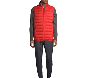 <b>Mens</b> Red Lightweight Quilted Puffer Vest Stand Collar Zip Up <b>Warm</b> Sleeveless Winter <b>Jacket</b> - Product Image 2