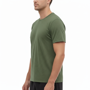 T-shirt imprimé tendance pour homme, coupe droite, en jersey tricoté 100 % coton, style décontracté et sportif, haut court, vente en gros - Product Image 3