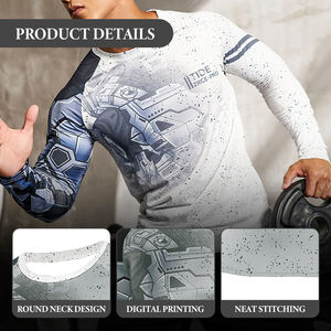 Rashguard de Alta Calidad para Gimnasio, Elástico en Cuatro Direcciones, de Secado Rápido, Servicio OEM al por Mayor, Directo de Fábrica - Product Image 2