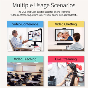 1pc FHD 1080PウェブカメラUSB <span class=keywords><strong>PC</strong></span>コンピュータウェブカメラ自動フォーカスマイク60度幅デスクトップラップトップウェブカメラライブウェブカメラ - Product Image 6