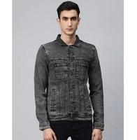 Veste en jean vintage délavée à l'acide de haute qualité, col montant, coupe courte, très vendue, personnalisable, pour l'hiver, vente en gros