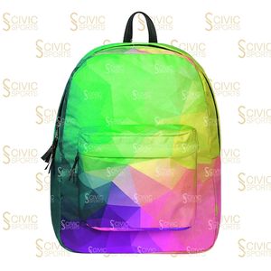 Mochila de Poliéster con Patrón Geométrico de Moda, Unisex, Suave, 20-35L, Cierre de Cremallera, Uso Diario, con Bolsillo Lateral de Malla - Product Image 4