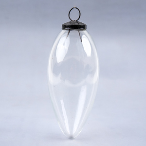 เครื่องประดับคริสต์มาสรูปหยดน้ำแก้วใสแบบขายส่ง ลูกบอลแขวนใส ตกแต่งต้นไม้แบบมินิมอล - Product Image 1