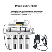 Purificateur d'eau électrique en acier inoxydable à ultrafiltration, filtre UV anti-bactéries, filtration en 6 étapes, sous-évier, cuisine, usage domestique