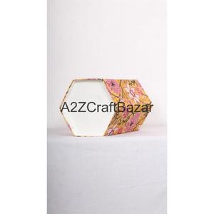 Contenedor de Papel y Cartón de Algodón de Moda, Forma Hexagonal, Plegable, Diseño Elegante, Abierto por Arriba, para Polvo, Tamaño Personalizado, Oficina, Hospital - Product Image 6