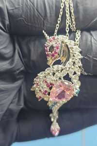 Pendentif Licorne en Argent 925 Plaqué Or 18K avec Moissanite, Breloque Thème Animal Coupe Poire pour Femme, Bijou Cadeau de Luxe - Product Image 6