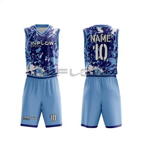 Conjuntos de Camisetas de Baloncesto Sublimadas con Números y Logotipo Personalizables, Uniformes Reversibles de Malla de Poliéster para Adultos - Product Image 6