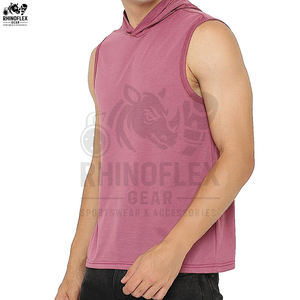 Service OEM, débardeur à capuche en coton de haute qualité pour hommes, vêtements décontractés, débardeur de fitness pour hommes, débardeur à capuche grande taille - Product Image 3