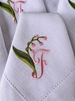 Serviettes de mariage brodées personnalisées en couleur et en taille, lettres monogrammes personnalisées, linge de table de mariage haut de gamme en lin