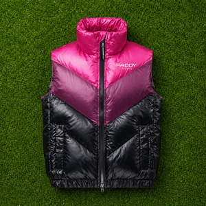 Custom Shiny Gradient Chevron Puffer Vest Winter Warm Sleeveless Quilted Jacket for Men <b>Women</b> Windproof Outdoor Padded <b>Waistcoat</b> - Product Image 6