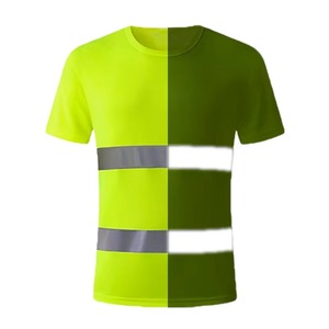 Camiseta de seguridad reflectante para hombre, camisa de trabajo de manga corta de alta visibilidad de secado rápido, ropa de trabajo industrial con cuello redondo - Product Image 4
