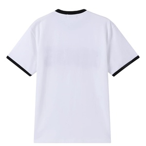 Camisetas Blancas de Manga Corta con Logos Bordados en Chenilla 1906, Cuello Redondo, Corte Regular, Jersey Informal de Algodón con Ribete en Contraste - Product Image 2