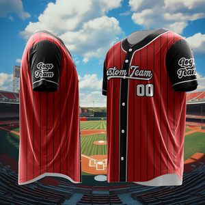 Maillot de baseball respirant à manches courtes, entièrement personnalisable, vente en gros, tendance, imprimé OEM - Product Image 2