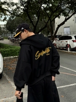 OEM ODM Sweat à capuche unisexe d'hiver coupe ample avec fermeture éclair, personnalisation par broderie et impression de lettres, Polyester/Coton, Streetwear, Vêtements vietnamiens