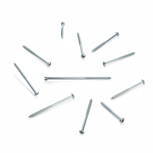 Tornillos parciales de cabeza ranurada de acero al carbono con doble extremo zincado, métricos/pulgadas, grado industrial PDC, clase 4.8 6.8, para fijación de madera - Product Image 2