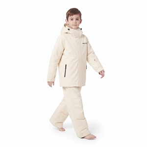 Chaqueta de Esquí Impermeable para Niños HAWK EYE, con Capucha, Aislamiento Sintético, Color Beige, para Invierno - Product Image 3