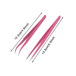 Pinzas para Pestañas ASAP Precision Silver de Acero Inoxidable Duradero con Punta Inclinada de 10 mm, Suaves para Extensiones de Pestañas - Product Image 1