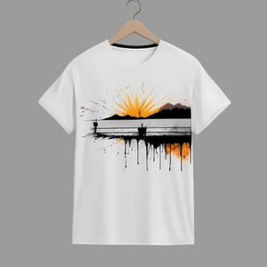 Men's Plus Size White T-Shirt Palm <b>Tree</b> Print O Neck Short Sleeve Casual 100% Cotton Front 200g Silk Screen Printed Custom Brand - Product Image 1