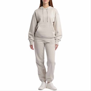 Conjunto Ligero de 2 Piezas para Mujer, Personalizado, de Alta Calidad, con Patrón Sólido, Transpirable, de Poliéster, Talla Grande, con Capucha, Completamente Colorido - Product Image 5