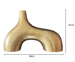Vase de table minimaliste en laiton à texture raffinée avec design perforé, finition dorée faite à la main - Product Image 3