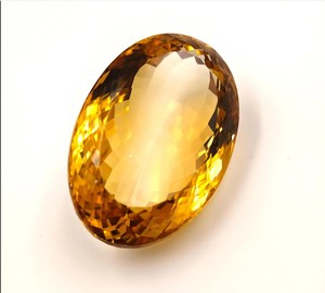 Superbe Pierre Précieuse Naturelle Citrine de Qualité Supérieure, Coupe Ovale, Jaune, Facettée, Effet de Couleur, ORGANIC GEMS NT-3 - Product Image 4