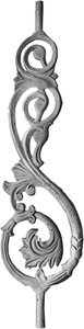 Barandilla de Escalera Moderna sin Marco de Hierro Fundido Ornamentado, Montada en el Suelo, Resistente al Óxido, para Villa u Hotel, Pasamanos Decorativo - Product Image 4
