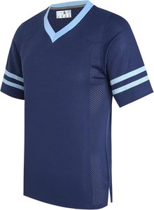 Camiseta deportiva girli con cuello en V y manga corta con rayas blancas, camisa informal de poliéster de secado rápido, ropa de verano - Product Image 2