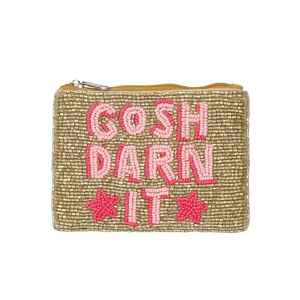 Bolsa para monedas con cuentas de semillas, elaborada con intrincado trabajo de abalorios, ofrece una forma elegante de transportar sus monedas. - Product Image 1