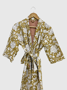 Veste en velours pour femme grande taille à col châle et manches trois-quarts, motif géométrique brodé à la main, manteau long pour l'automne - Product Image 2