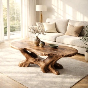 2026 Creative Modern Antique Wood <b>Coffee</b> Tea <b>Table</b> Solid Design for Small Apartment Dining Home Furniture for Living Room Use - Product Image 6