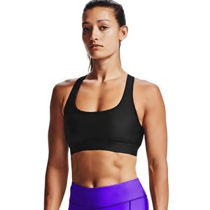 Soutien-gorge de sport noir pour femme, maintien moyen, fixe, respirant, idéal pour le yoga et l'entraînement - Product Image 6
