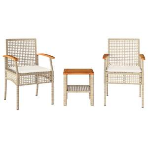 Ensemble bistrot beige et marron pour jardin, pour les divertissements en plein air - Product Image 2