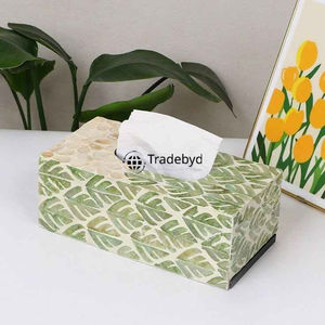 Porta pañuelos y caja de lujo hechos a mano con incrustaciones de hueso, ecológicos y de primera calidad, decoración para el hogar, regalo para tiendas minoristas Tradebyd - Product Image 1